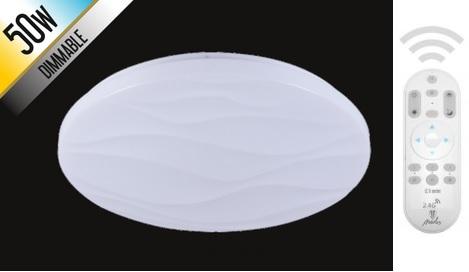 LED 50W/kruh,nadsadené/RC/stmiev.,LC801W